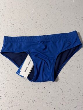 NWT Samsoe Samsoe Leo Swim Briefs Medium Azure Blue